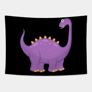 Purple Stegosaurus baby dinosaur Tapestry