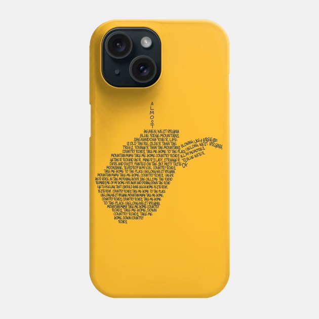 Almost Heaven West Virginia Navy Phone Case by EJTees