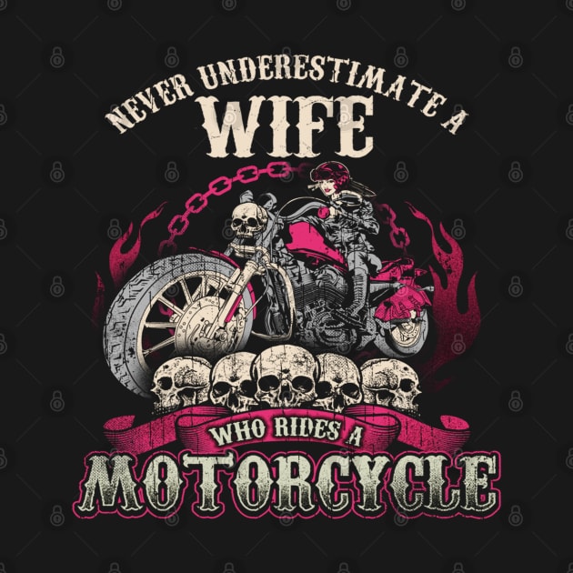 Wife Biker Never Underestimate Motorcycle by designathome