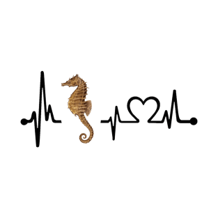 Sea Horse Heartbeat Art Gift Tshirt Fridays For Future T-Shirt T-Shirt