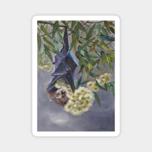 Fruit Bat Flowers Magnet