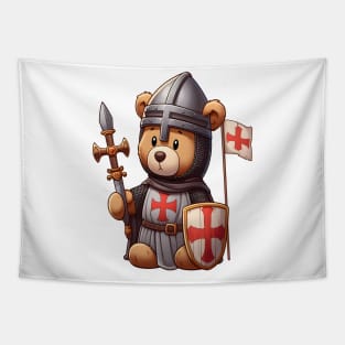 Cute Templar Bear Kawaii Tapestry