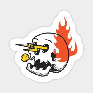 Burning Skull Magnet