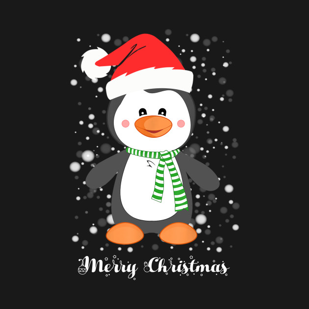 Discover Merry Christmas Penguin Santa Hat Xmas Family Pajama - Christmas Penguin - T-Shirt