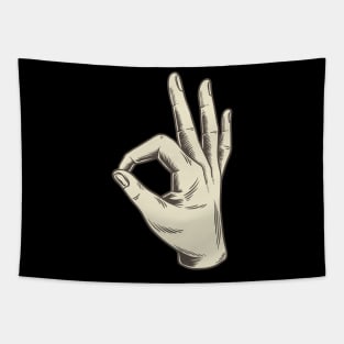 Ok Hand Simple Tapestry