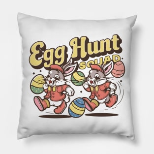 Egg Hunt Squad Vintage Pillow