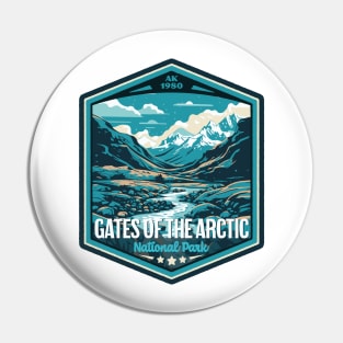 Gates of the Arctic National Park Vintage WPA Style National Parks Art Pin