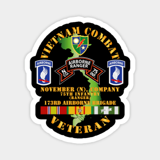 Vietnam Combat Veteran w  N Co 75th Inf Ranger - 173rd Abn Bde Magnet