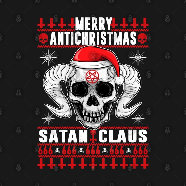 Merry Antichristmus - Satan Claus Ugly Xmas Sweater by Frontoni