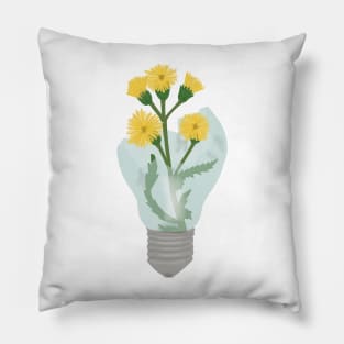 Broken dandelion bulb Pillow