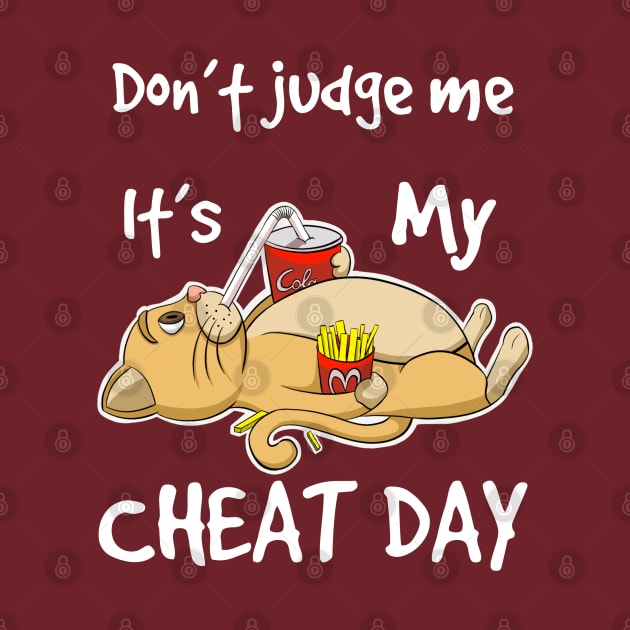 Cheat day cat by MerchBeastStudio