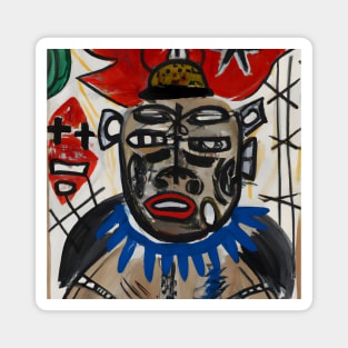 Oni Demon Painting Doodle Magnet