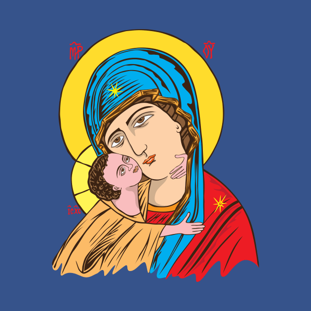 Virgin Mary and Little Christ by martinussumbaji