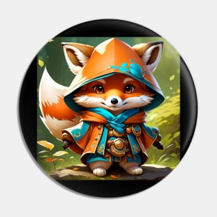 Chibi Fox Mage Pin