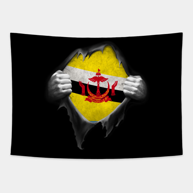 Brunei Flag Bruneian Roots Dna Pride Gift Brunei Flag Tapestry Teepublic