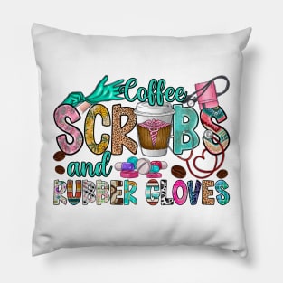 coffees scrub and rubber gloves Pillow