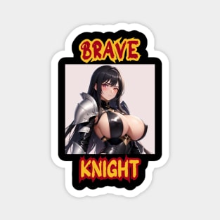 Brave Knight Anime Girl Magnet