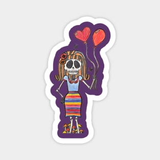 Lively Bones Birthday Party Magnet