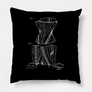 Corset Vintage Patent Drawing Pillow