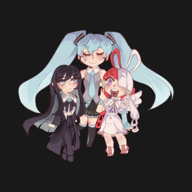 Miku, Uta, and Ado by dondotong