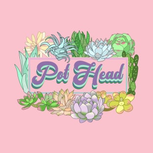 Pot Head Vintage Pattern for Succulent Lovers T-Shirt