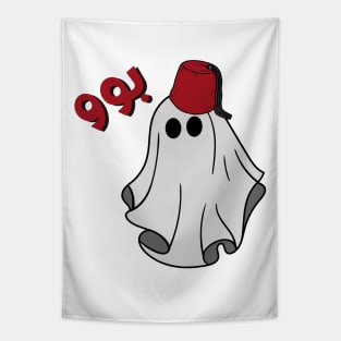 Halloween Ghost with Arabic Hat Tapestry