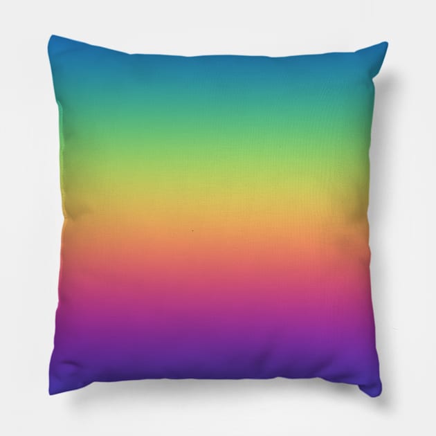 Vivid Rainbow Gradient Pillow by Whoopsidoodle