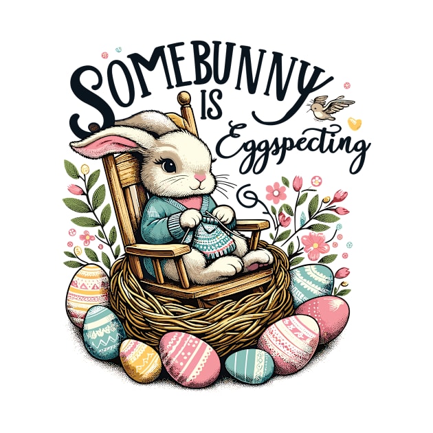 Somebunny Is Eggspecting Cute Pregnancy Reveal Design by Firesquare