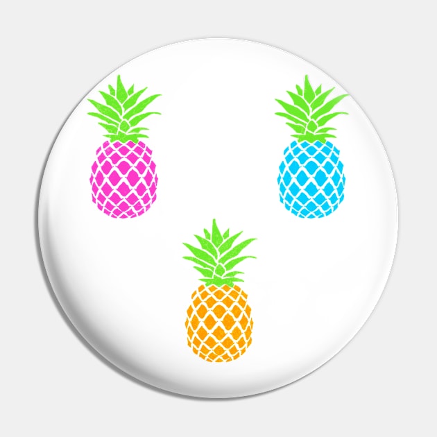 Colorful Pineapples 2.0 Pin by lolosenese