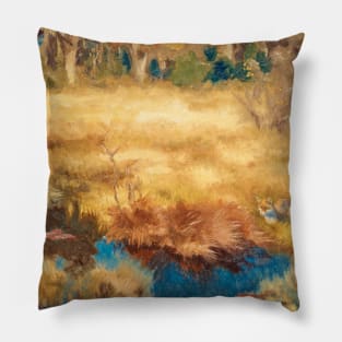 Autumn Landscape with Fox by Bruno Liljefors Pillow