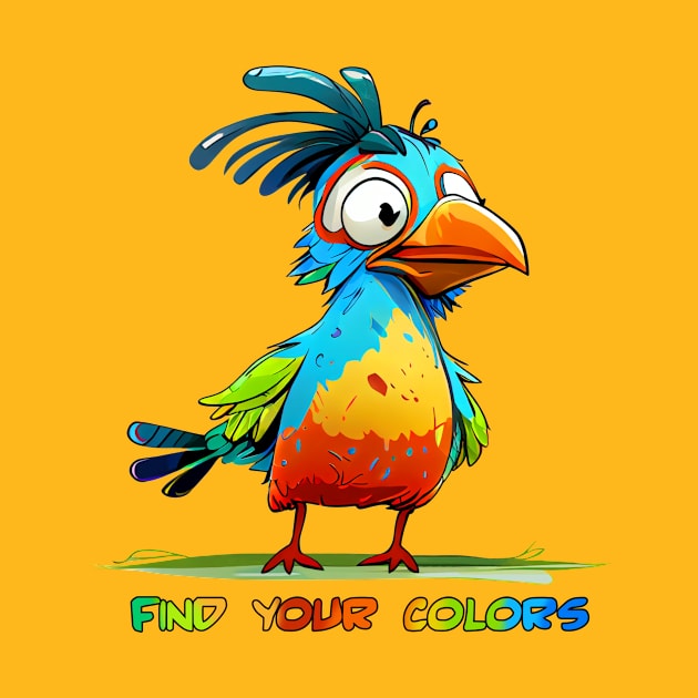 Colorful Crazy Bird - Find Your Colors by KOTOdesign