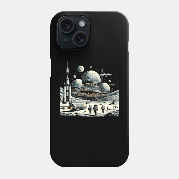 Lunar Frontier: Moon Base Alpha Phone Case by Graphic Wonders Emporium