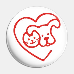 Dog + Cat = Love! Pin