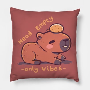 Head Empty Capybara Pillow