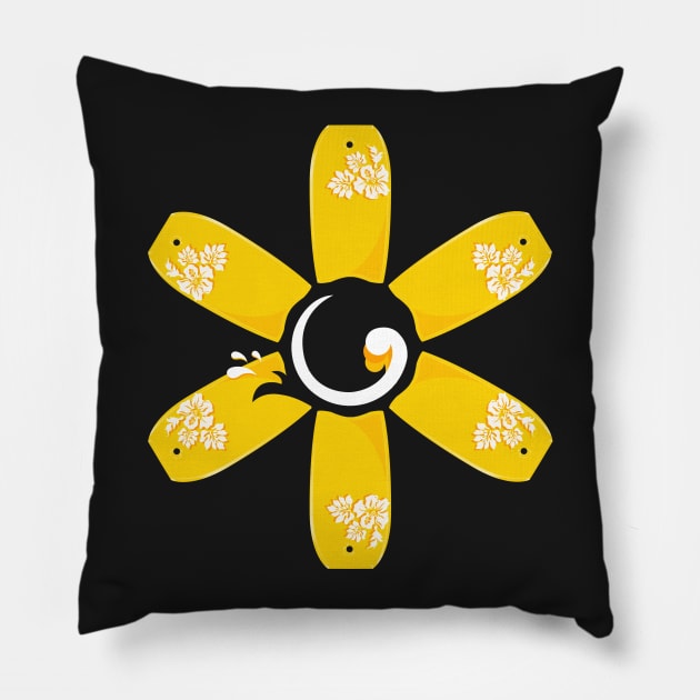 body board flower Pillow by MellowGroove