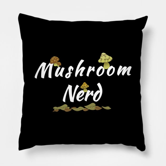 Mushroom Hunting Foraging Mycologist Morel Hunter Pillow by ChrisselDesigns