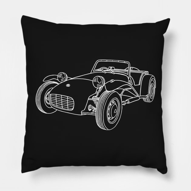 The classic Seven sports car Pillow by jaagdesign