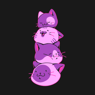 Kawaii Cat Head Pile by Tobe Fonseca T-Shirt