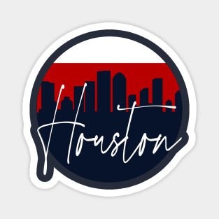 Houston Skyline Football Colors Magnet