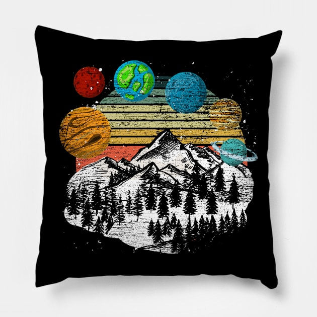 Planets Earth Space Science Lover Astronomy Solar System Pillow by ShirtsShirtsndmoreShirts