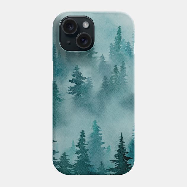 Watercolor forest Phone Case by RosanneCreates