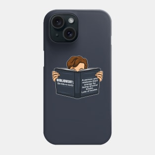 Bibliovert Book lover bookworms introvert gift idea present Phone Case