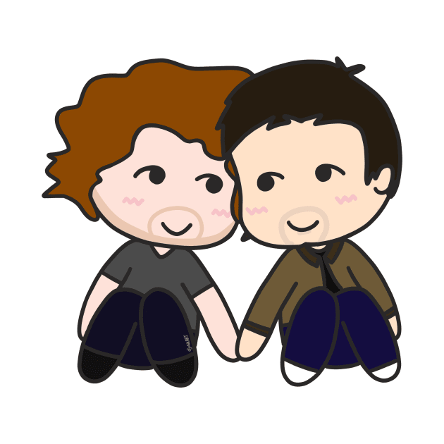 Handholding Chibi Malex by djchikart