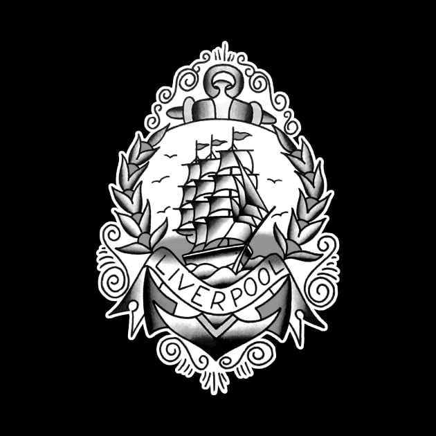 Liverpool Ship Tattoo Design by forevertruetattoo