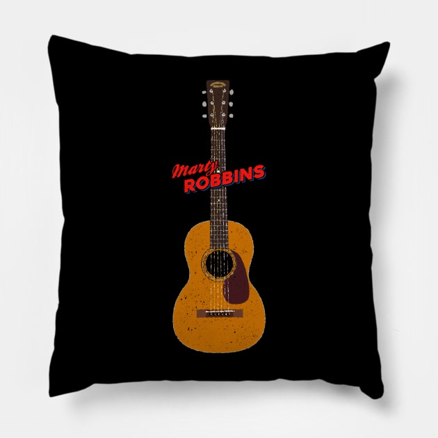 Marty Robbins Martin 5-18 Acoustic Guitar Pillow by Daniel Cash Guitar