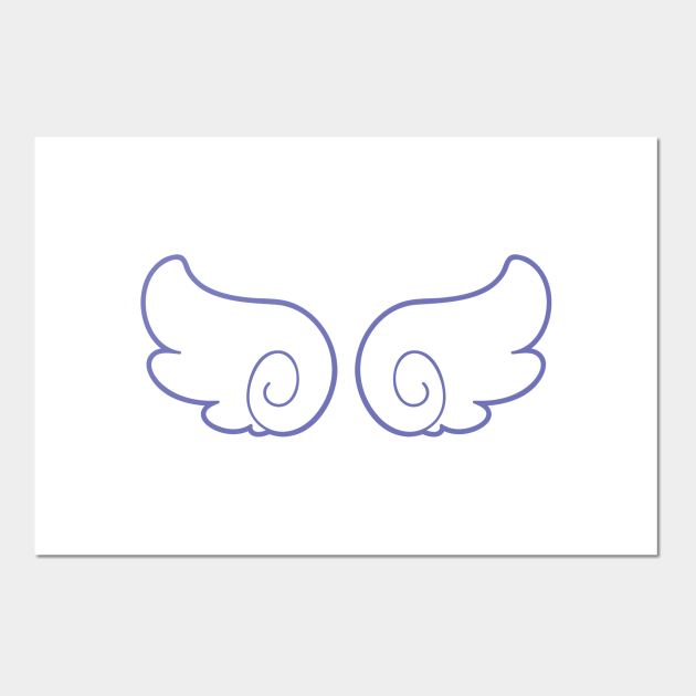 White and Blue Anime Wings - Wings - Posters and Art Prints | TeePublic White and Blue Anime Wings - Wings - Posters and Art Prints | TeePublic