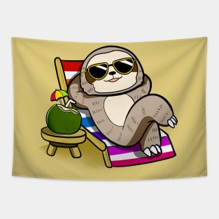 Sloth Beach Tapestry