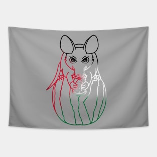 Watermelon Rat (Palestine Flag Version) Tapestry