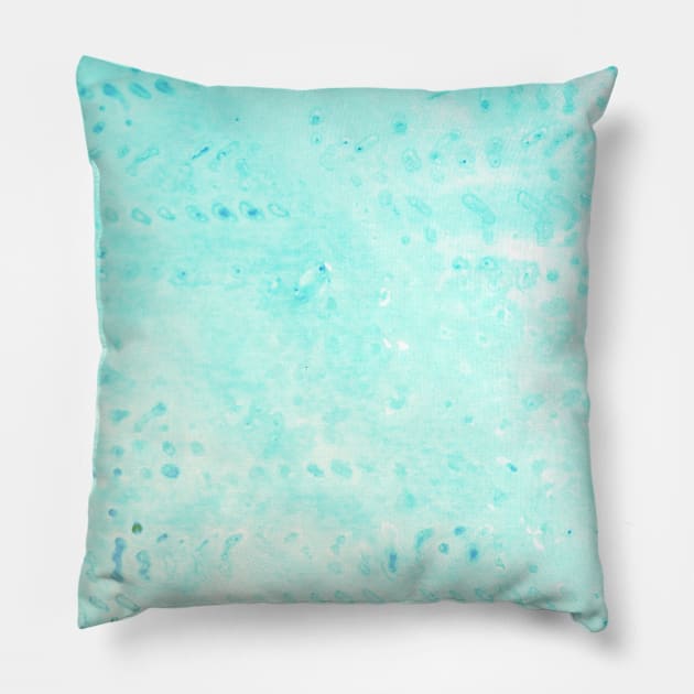 Calming Abstract Watercolor Texture Pillow by Commykaze