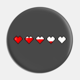 Pixel Hearts - Game Over Pin